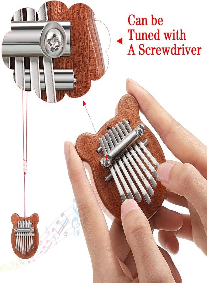 Vihaanta Musical Instrument, Bear-Shaped 8-Key Thumb Piano with Gift Box, Portable for Beginners, Travel, Home Decor, Stress Relief & Gifting - Image 3