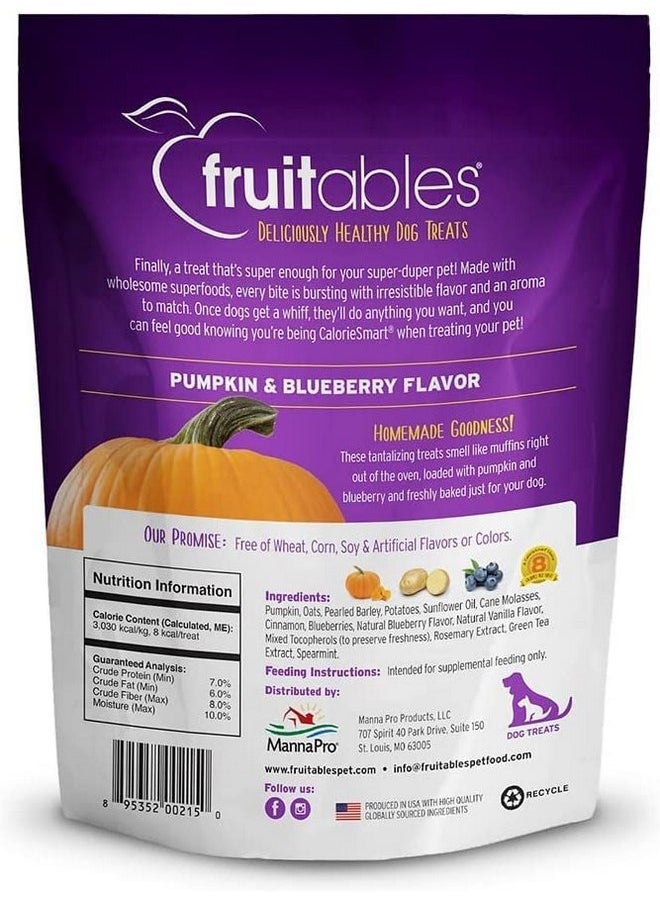 Fruitables - Fruitables Pumpkin & Blueberry Crunchy Dog Treats, 7oz Pouch (Pack of 6) - Image 1