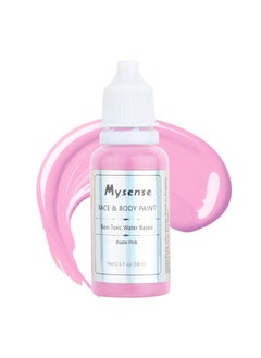 Mysense Mysense Pastel Pink Face Body Paint,Water Based Washable Cream Body Paint for Adults and Children,Pink Face Painting for Halloween Special Effects Cosplay Makeup,0.6oz  - Image 1