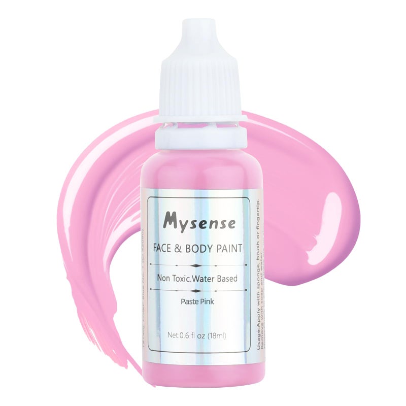 Mysense Pastel Pink Face Body Paint,Water Based Washable Cream Body Paint for Adults and Children,Pink Face Painting for Halloween Special Effects Cosplay Makeup,0.6oz - Image 1