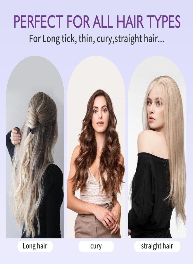 MoyRetty 25" Violet Spiral Hair Tie Sprots Ponytail Holders, Elastic Braided Hair Ties No Damage for women 1PC - Image 5