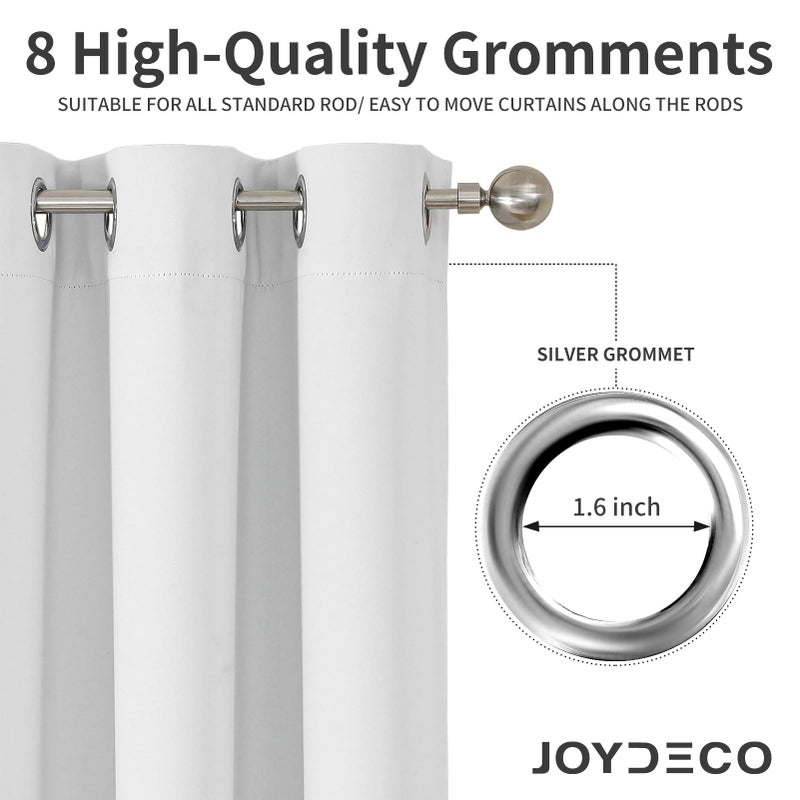 Joydeco الستائر Joydeco Blackout طولها 120 بوصة 2 بوصة 2 لوحات معزولة حرارية معزولة طويلة الستائر والستائر 2 الستائر بورغ لنافذة غرفة نوم غرفة المعيش - Image 4
