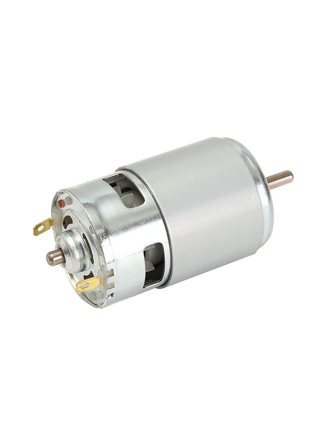DC 12V-36V Ball Bearing Large Torque Low Noise DC Motor Silver 10x5x5centimeter - Image 5