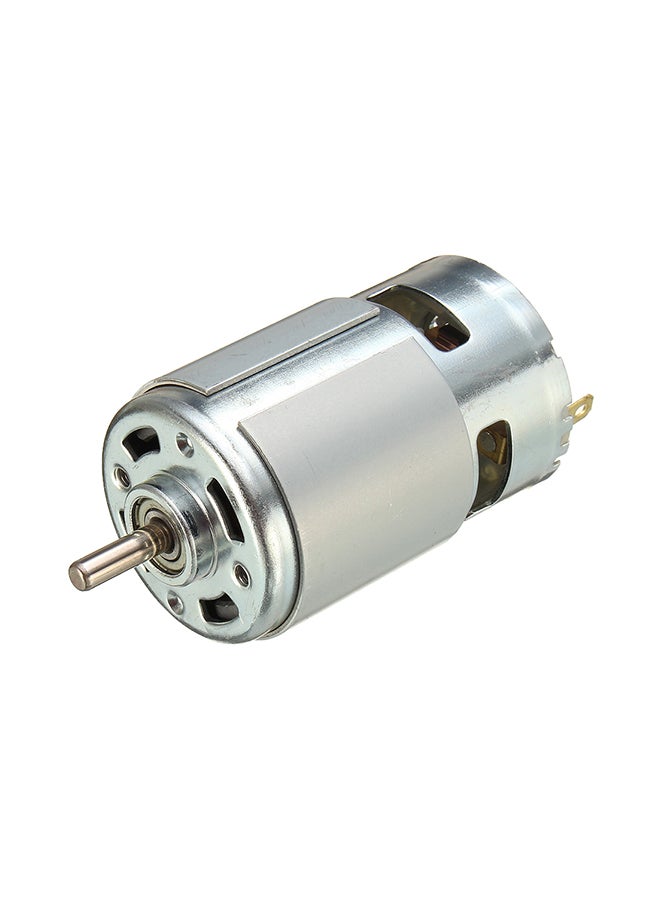 DC 12V-36V Ball Bearing Large Torque Low Noise DC Motor Silver 10x5x5centimeter - Image 1