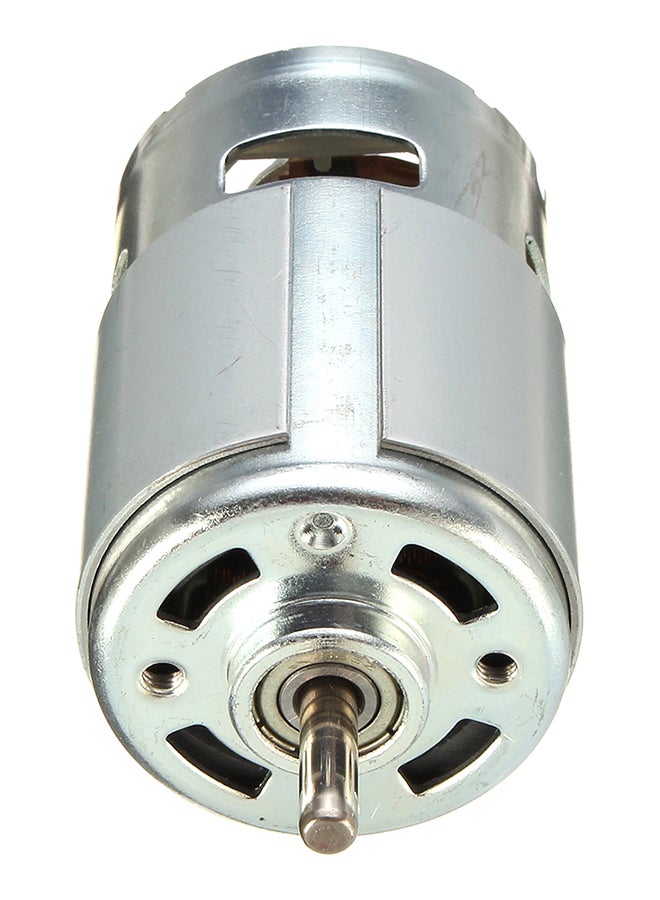 DC 12V-36V Ball Bearing Large Torque Low Noise DC Motor Silver 10x5x5centimeter - Image 4