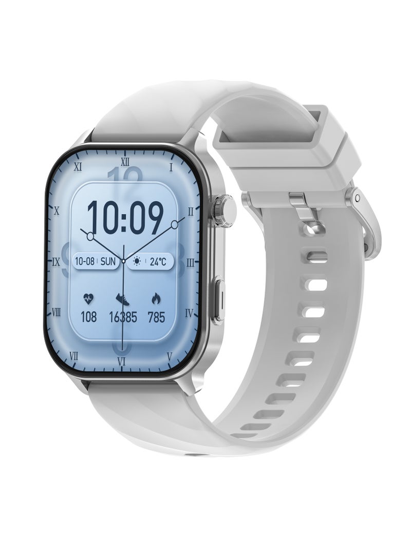 RollsTimi  Men's SmartWatch, 2.01-inch Full Screen, 1ATM Waterproof, Multi-System GPS Tracking, 24/7 Health Monitoring, 100+ Sports Modes, High Capacity Battery, Smart Sports Watch, EX300 Tape Silver - Image 1