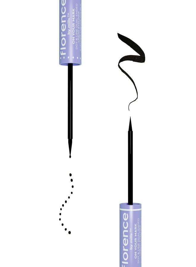 florence by mills On Your Mark Dot & Line Dual-ended Liquid Eyeliner, Black, - Image 2