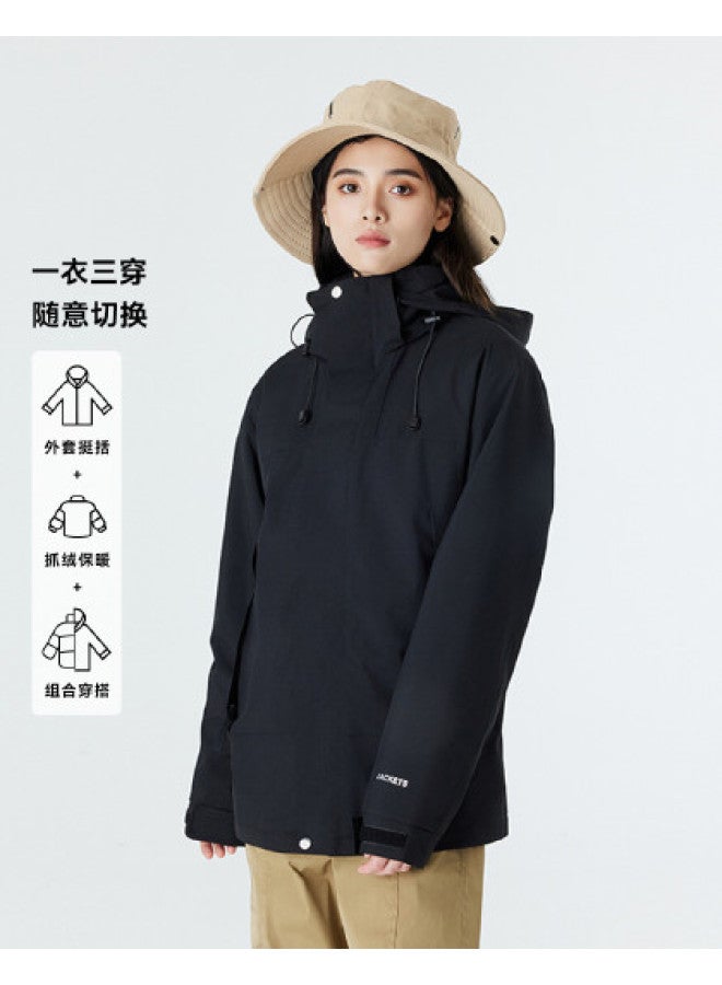 Flying in the snow Couple Style Three-way Wear Jacket Fashion Casual Trendy Versatile - Image 1