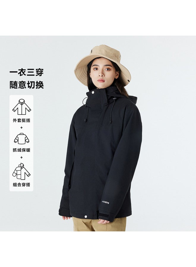 Flying in the snow Couple Style Three-way Wear Jacket Fashion Casual Trendy Versatile - Image 2