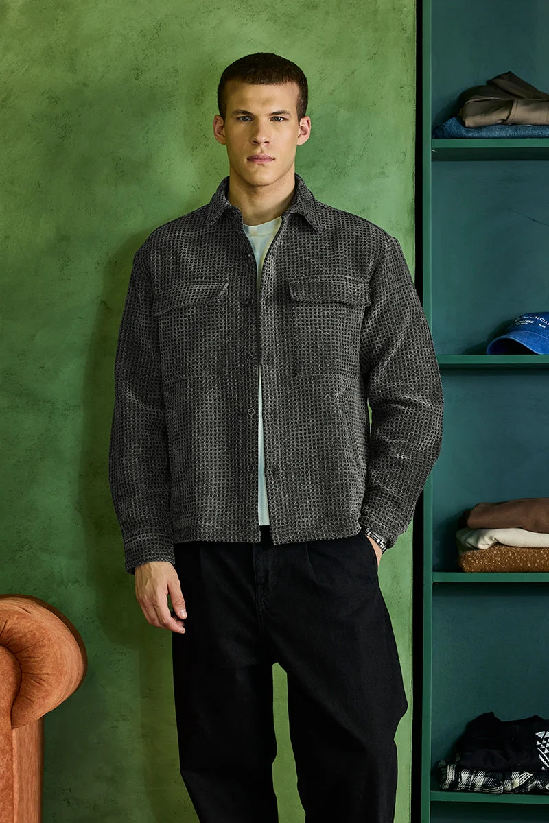 SNITCH قميص خارجي مزدوج الجيوب بنقش بارز