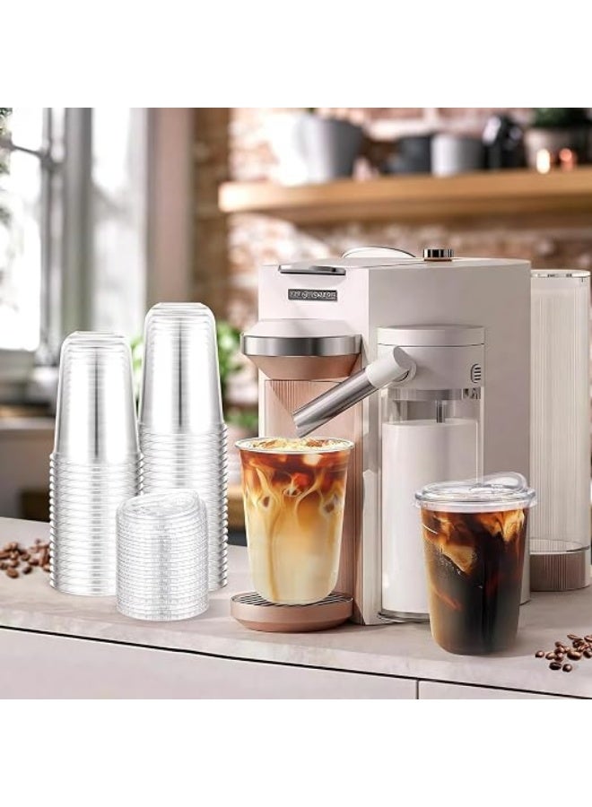 amazing.EGP The Pack U-Shape Disposable Cocktail Drinking Cups with Lid, No Straw, PET Plastic, 16 oz/473 ml, for Iced Coffee and Natural Bubble Juices (25 Pieces) - Image 2