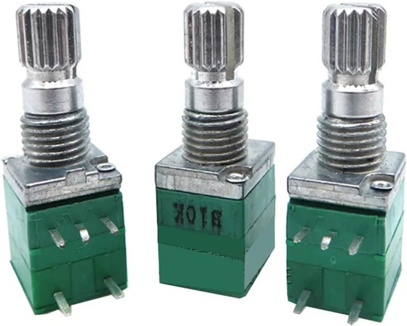 5PCS Audio Amplifier Volume Interphone RD097-B5K/1k/10k/20k/50k/100k 15MM Spline Precision Duplex Potentiometer(100K Ohm) - Image 1