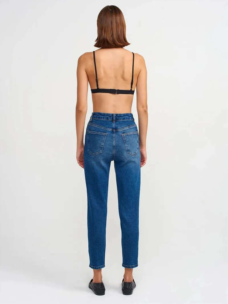 ديلفين DILVIN Women's High-Waist Slim Straight Jeans