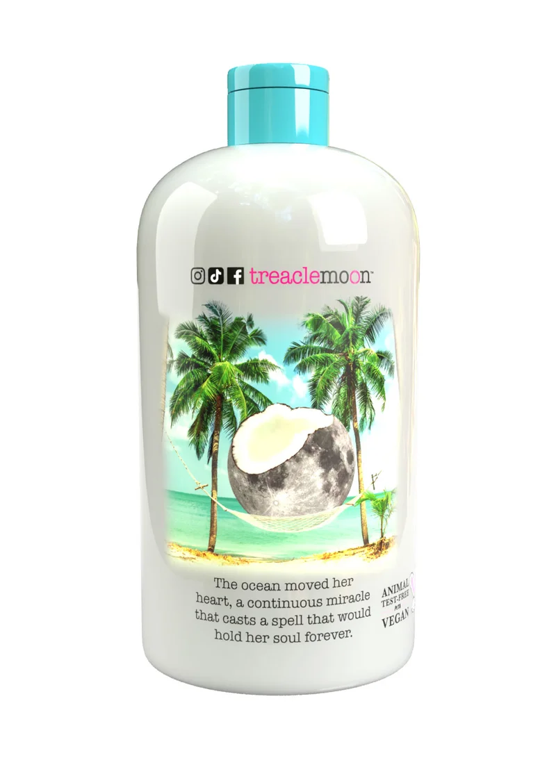 Treaclemoon Treaclemoon Coconut Island Shower and Bath Gel, 500ml | Nourishing Coconut Fragrance | Paraben and Silicone-Free | Effective Cleansing | Long-Lasting Freshness | Dermatologically Tested | Vegan and Cruelty-Free