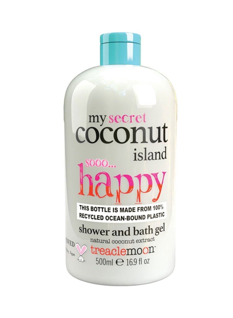Treaclemoon Coconut Island Shower and Bath Gel, 500ml | Nourishing Coconut Fragrance | Paraben and Silicone-Free | Effective Cleansing | Long-Lasting Freshness | Dermatologically Tested | Vegan and Cruelty-Free - Image 1