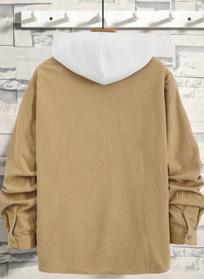 Take Two Men Texture Pocket Detail Long Sleeve Jacket - Image 3