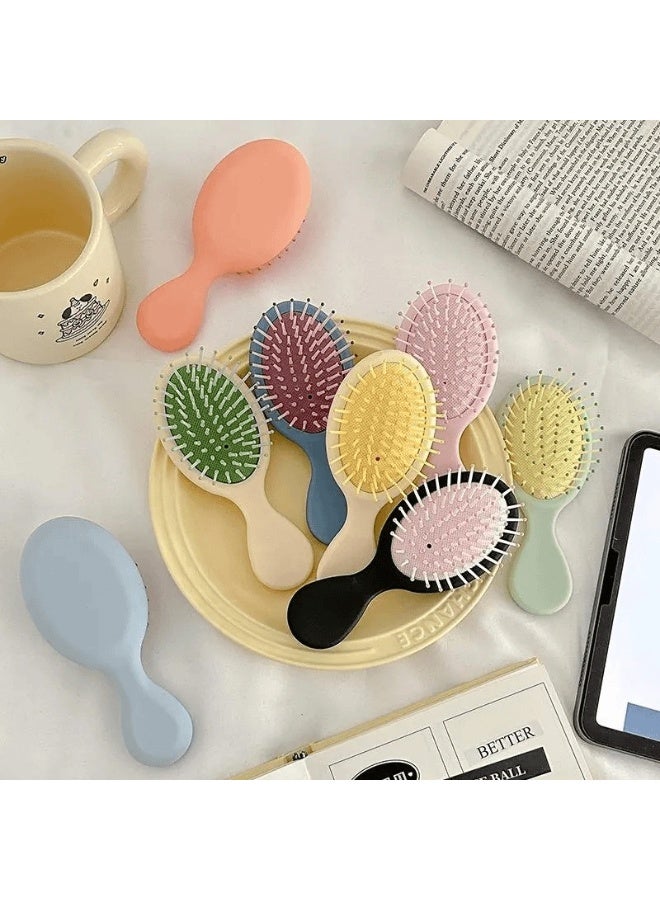 Ucanbe 2pcs Portable Mini Air Cushion Hair Brush - Soft Nylon Bristles for Wet & Dry Hair, Ideal Travel Companion, Perfect Christmas Stocking Gift  White Black - Image 5