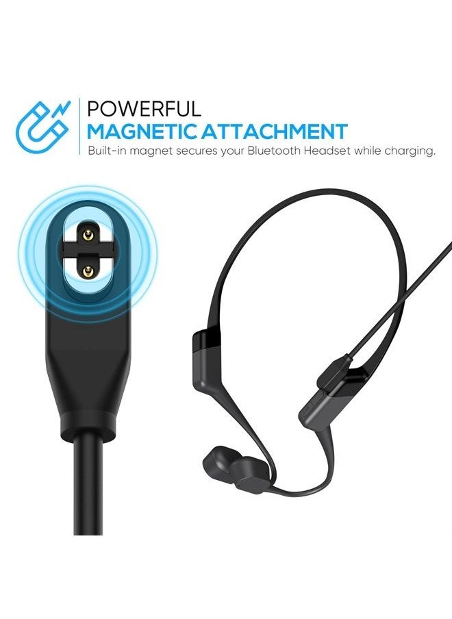 FYOUNG - Charging Cable for Aftershokz Headphones Aeropex AS800 &Shokz Openrun/Openrun Pro/Opencomm/OpenRun Mini with Type C Adapter, 3.3ft USB Magnetic Charger Cord for Shokz Bone Conduction Headphones - Image 1