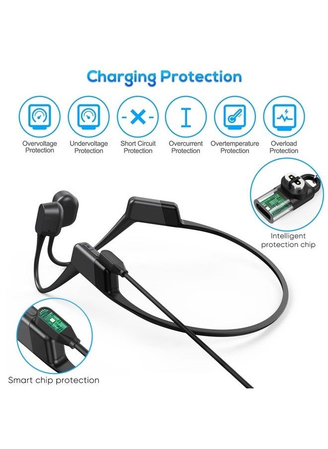 FYOUNG - Charging Cable for Aftershokz Headphones Aeropex AS800 &Shokz Openrun/Openrun Pro/Opencomm/OpenRun Mini with Type C Adapter, 3.3ft USB Magnetic Charger Cord for Shokz Bone Conduction Headphones - Image 1