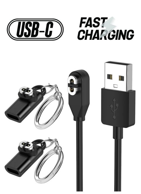 Charging Cable for Aftershokz Headphones Aeropex AS800 &Shokz Openrun/Openrun Pro/Opencomm/OpenRun Mini with Type C Adapter, 3.3ft USB Magnetic Charger Cord for Shokz Bone Conduction Headphones