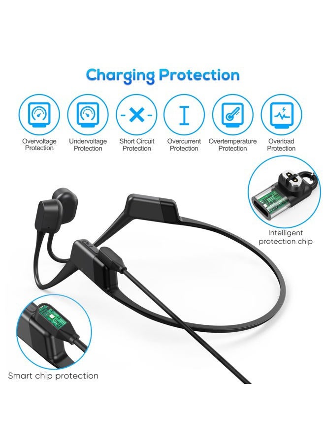 FYOUNG Charging Cable for Shokz Headphones Aeropex AS800 &Aftershokz Openrun/Openrun Pro/Opencomm/OpenRun Mini with Type C Adapter, USB Charger Cord for Bone Conduction Bluetooth Headphones-3.3ft - Image 4