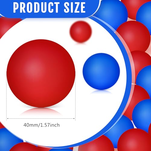 Hanaive 100 Pack Table Tennis Balls Multi Colored 40mm Plastic Balls Bulk Washable Small Game for Carnival Pool Games Party Decoration Pet ToyRed Dark Blue - Image 3
