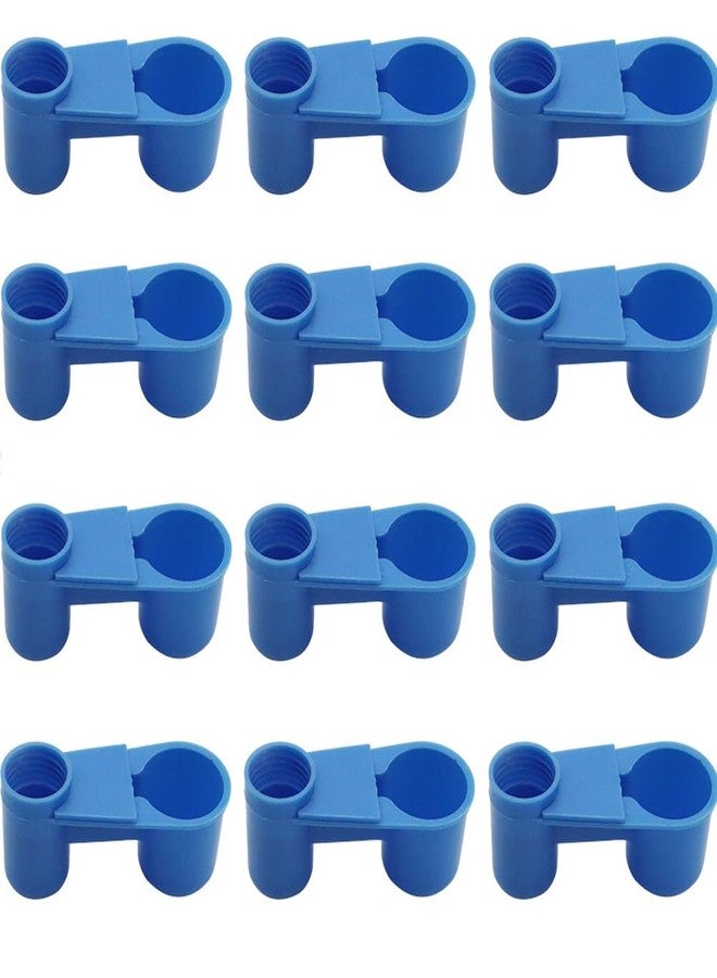 APlayfulBee 12Pcs Automatic Bird Drinker Feeder Plastic Soda Pop Water Bottle Cup or Pigeons Parrot Chicken Feeder Poultry Cage Cup Supplies (Blue) - Image 1