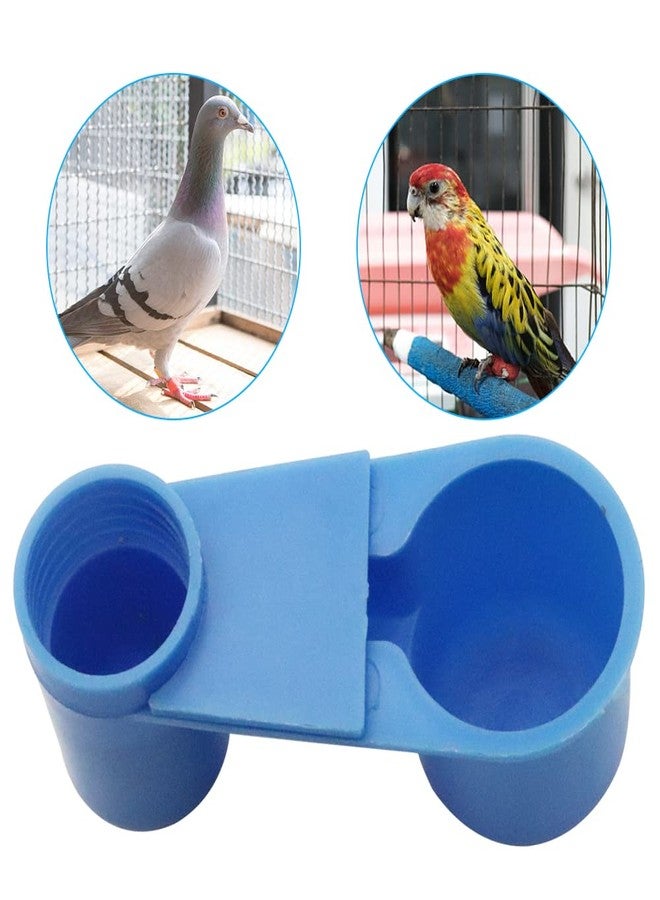APlayfulBee 12Pcs Automatic Bird Drinker Feeder Plastic Soda Pop Water Bottle Cup or Pigeons Parrot Chicken Feeder Poultry Cage Cup Supplies (Blue) - Image 3