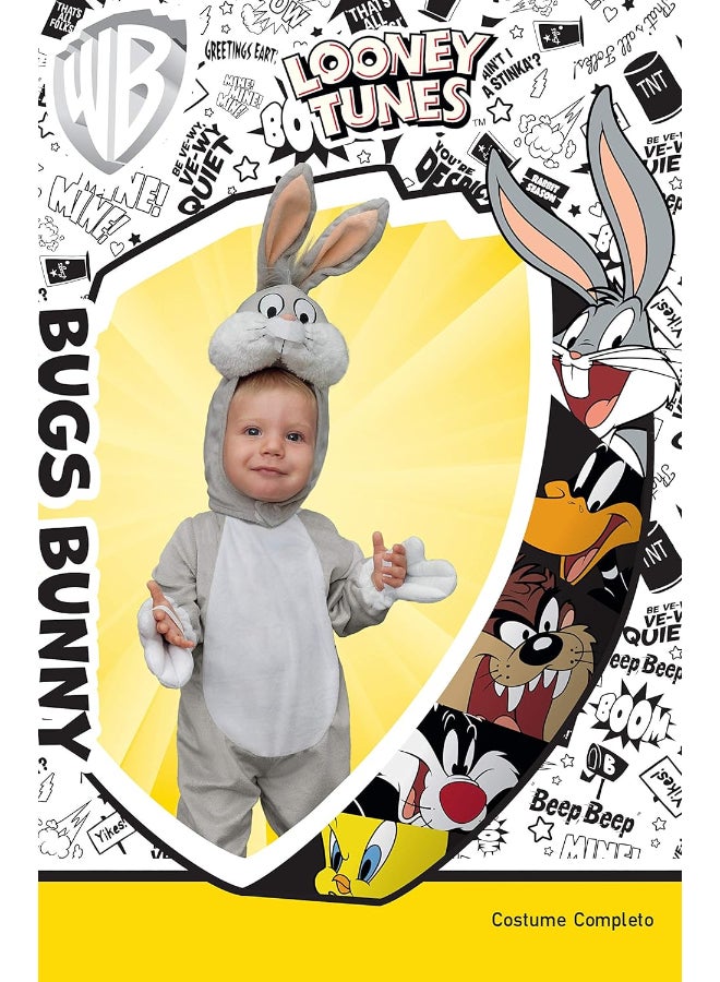Ciao Bugs Bunny Baby Costume 2-3 year – Official Looney Tunes Infant Outfit with Jumpsuit & Bonnet | Plush Baby Bunny Costume for Halloween, Parties & Photos | Warner Bros Licensed - Image 2