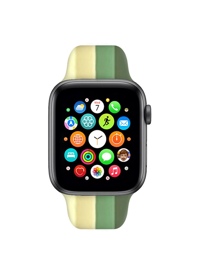 Apple Watch Band 41mm 40mm 38mm Stripe Silicone Replacement Band for iWatch Series 7/SE/6/5/4/3/2/1
