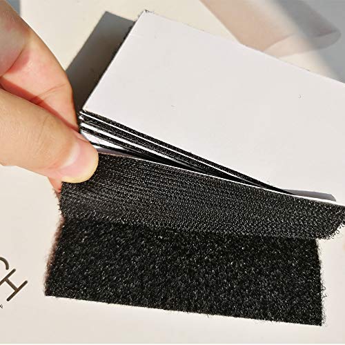 Ywhomal 2 x 4 Inch Hook Loop Strips with Adhesive Square Hook and Loop Tape Heavy Duty Strips Sticky Back Fastener 12 Sets for Holds Picture Frame and Tools (Black, 2x4 inch) - Image 5