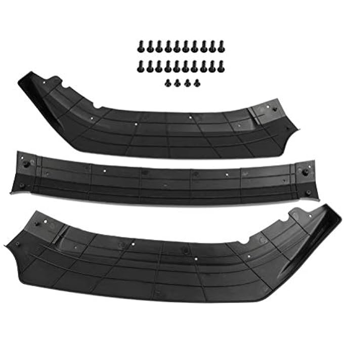 OCPTY 3PCS Glossy Black Car Front Bumper Spoiler Lip fit for 2016-2020 for Honda Civic - Image 4