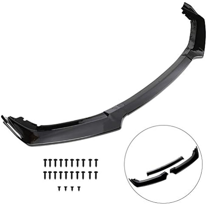 OCPTY 3PCS Glossy Black Car Front Bumper Spoiler Lip fit for 2016-2020 for Honda Civic - Image 5