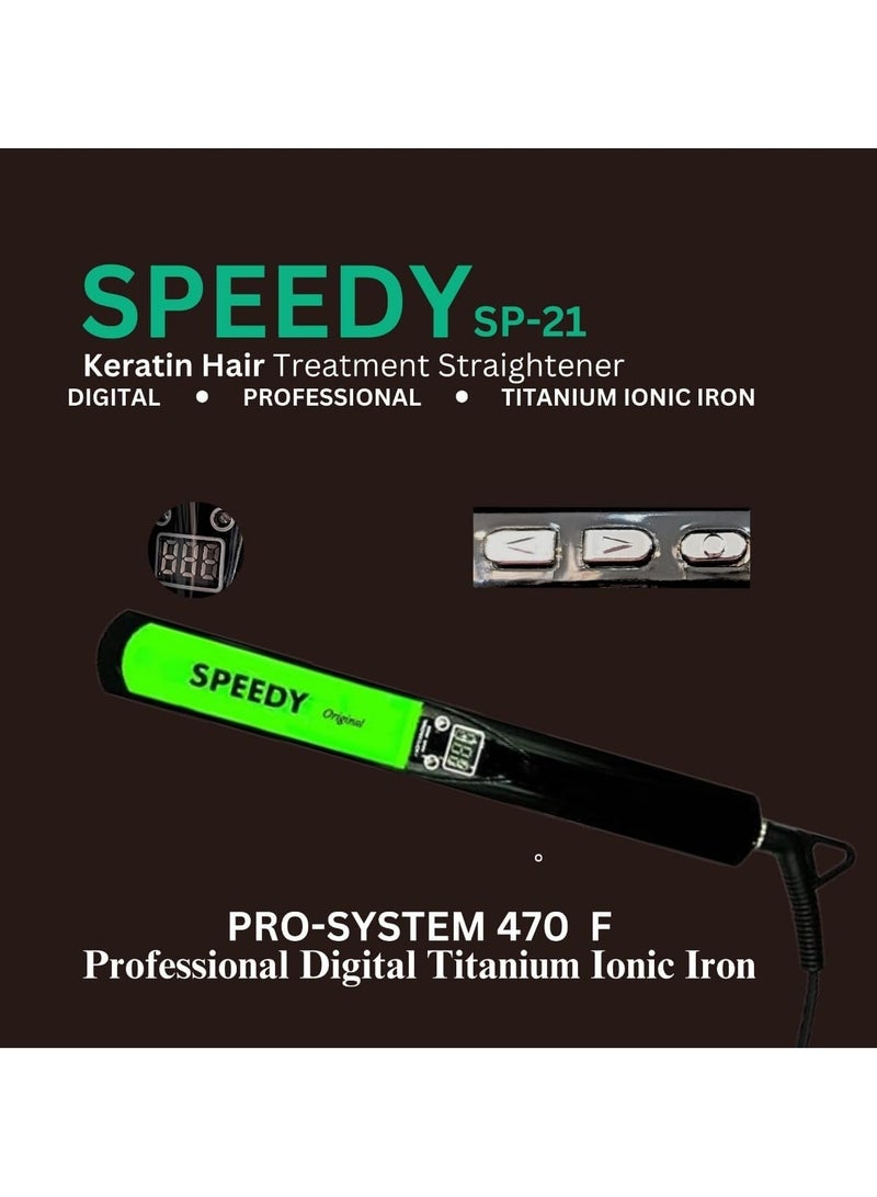 Speedy Speedy SP-21 Keratin Hair Treatment Straightener Pro System 470F in 360 Degree Swivel Cord - Image 2
