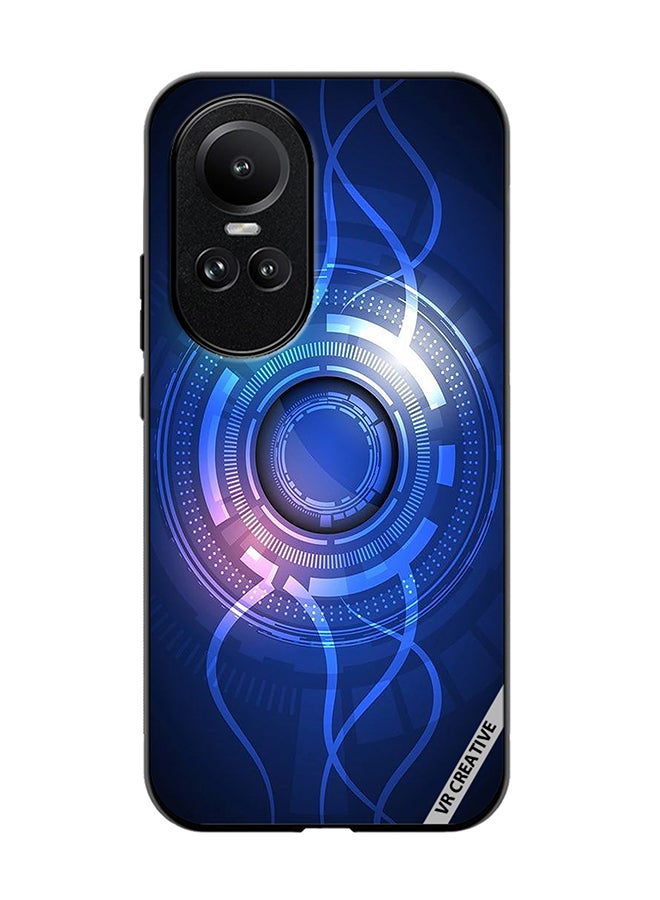 VR CREATIVE Protective Case Cover For Oppo Reno 10 Pro Blue Abstract Design Multicolour - Image 1