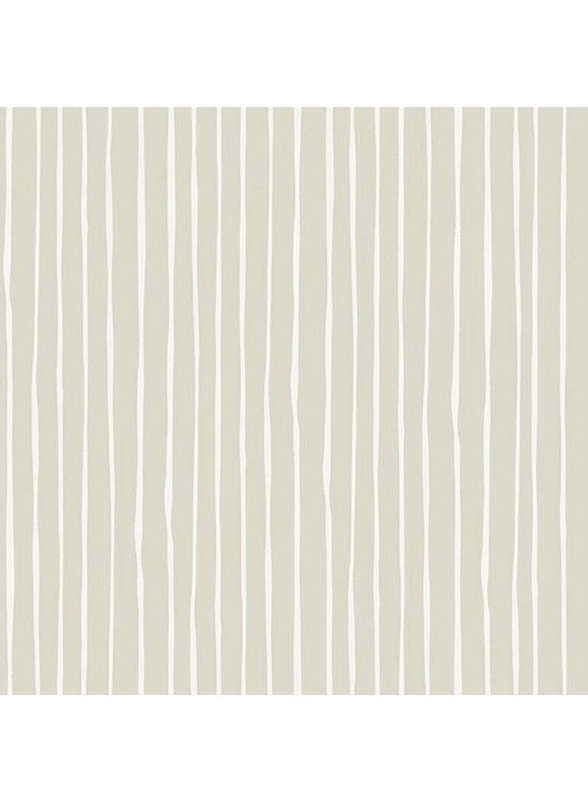 JAMEEL Stripe Wallpaper- Pastel Grey Repeating Vertical Pattern - Stylish Nursery And Playroom Decor 