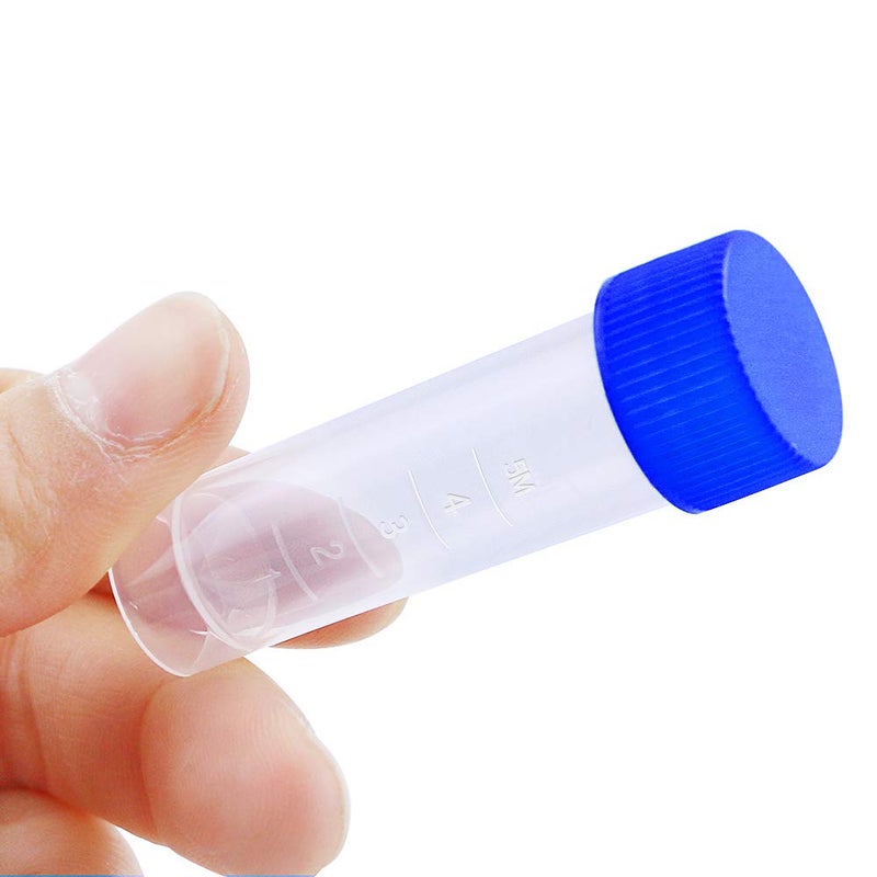 Twdrer 50PCS 5ml Plastic Graduated Vial Tube with Screw Caps,Small Test Sample Bottles Tubes Container with Lid - Image 3