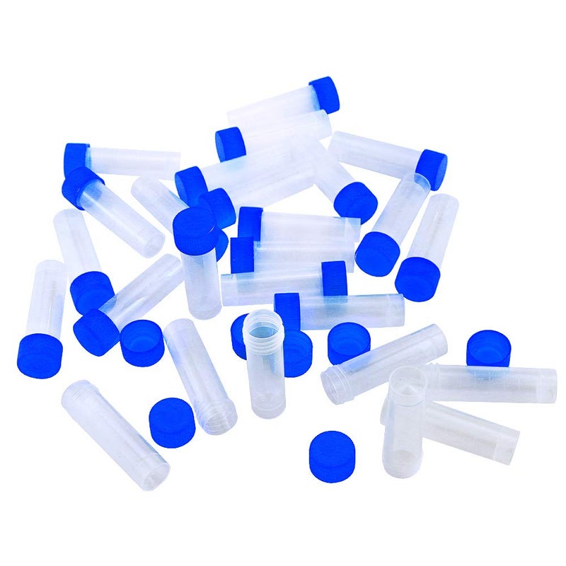 Twdrer 50PCS 5ml Plastic Graduated Vial Tube with Screw Caps,Small Test Sample Bottles Tubes Container with Lid - Image 5