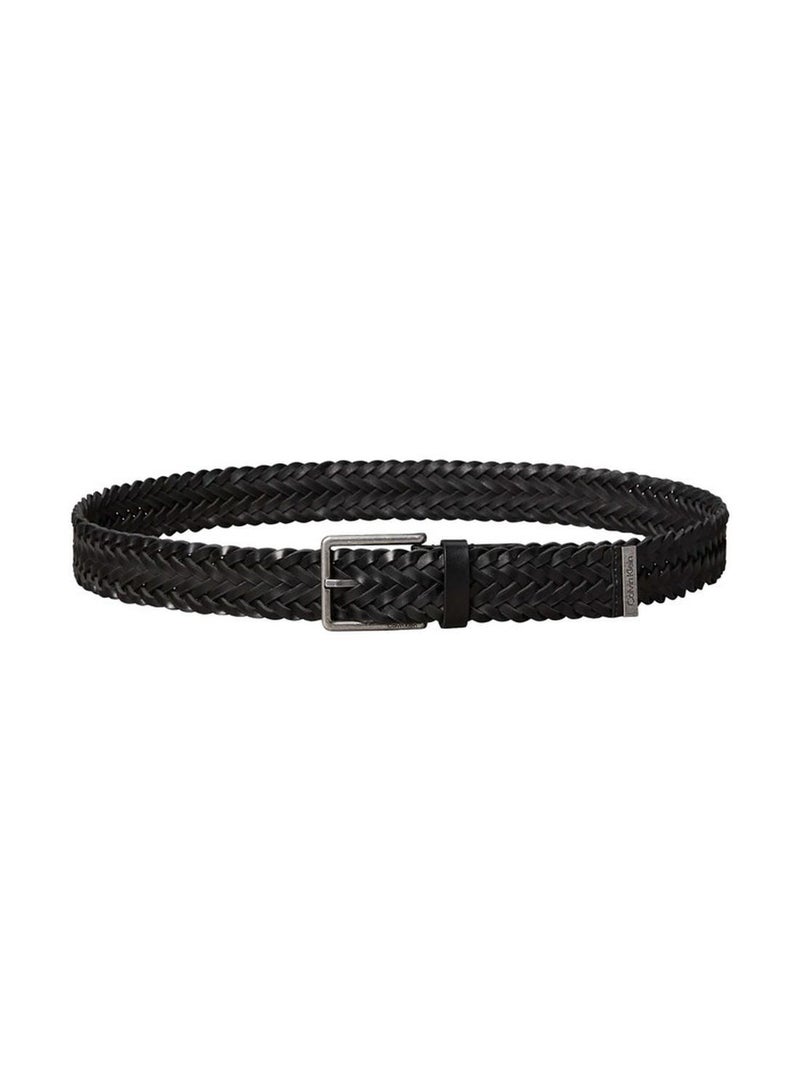 CALVIN KLEIN Braided Full-Grain Leather Belt - Image 3