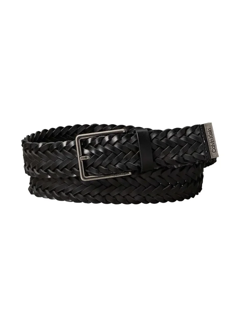 Calvin Klein Braided Full-Grain Leather Belt