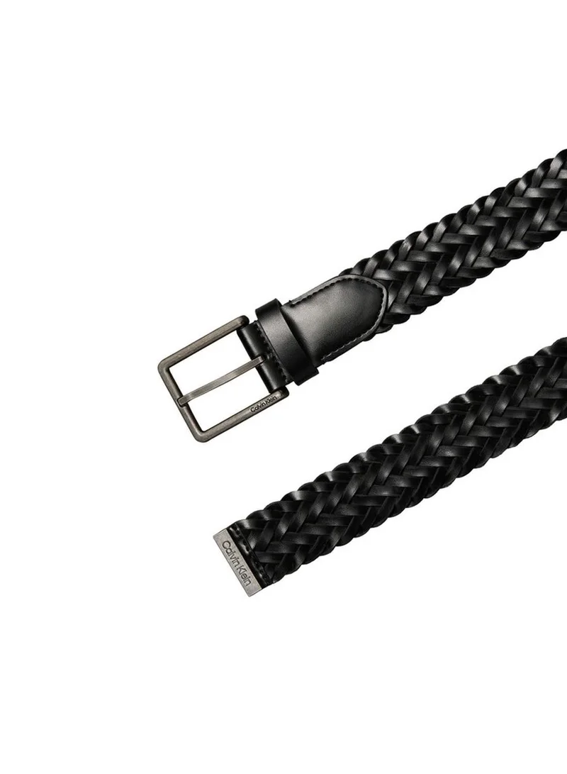 Calvin Klein Braided Full-Grain Leather Belt