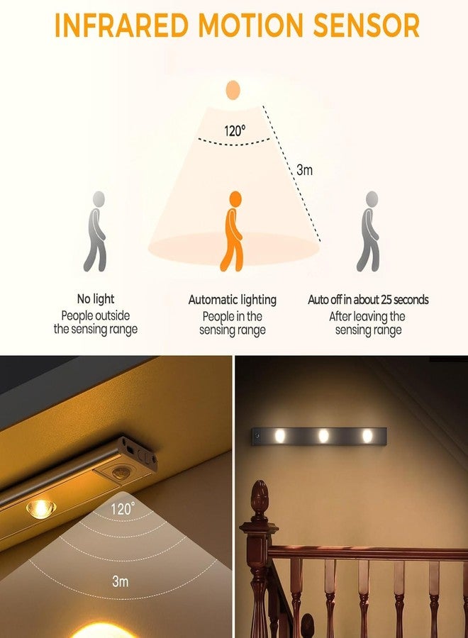 فلاينجو مصباح LED بلاستيكي بمستشعر حركة من FLYNGO، يُركّب أسفل الخزانة، بثلاثة أوضاع ألوان، مع خاصية التعتيم التدريجي، مناسب للخزائن، المطابخ، الخزائن، غرف النوم، والدواليب (40 سم أبيض). - Image 3