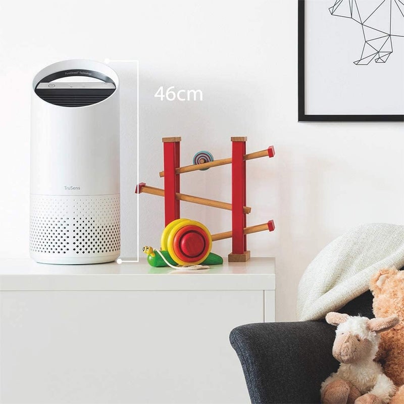 LEITZ منقي الهواء ليز تروسنس Z1000 بتقنية 360 فلترة هيبا مع فلتر دوبونت وتعقيم بالأشعة فوق البنفسجية للقضاء على البكتيريا والجراثيم والروائح والمواد المسببة للحساسية في المنزل تدفق هواء مزدوج لتغطية كاملة صغير أبيض - Image 5