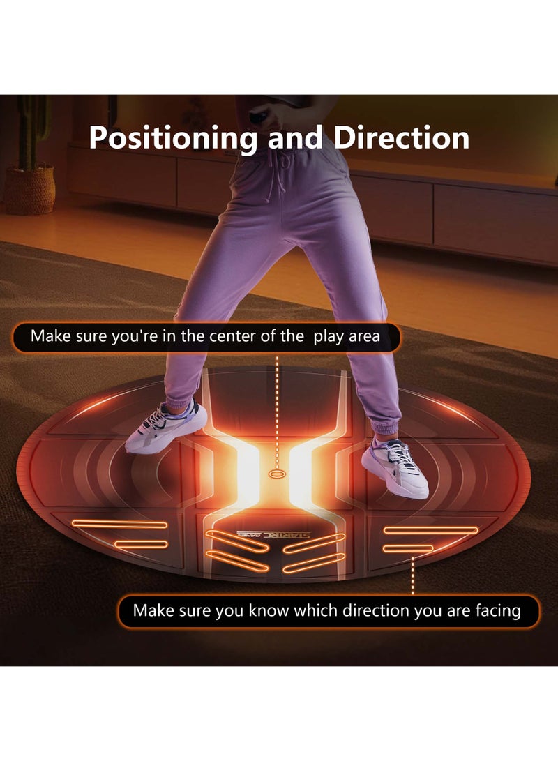 STARTRC GAMES VR Mat - 39.5" Foldable Large Virtual Reality Mat Helps Determine Direction and Position of Your Feet During Game, Upgraded Misty Night Orange, Limited Edition  - Image 3