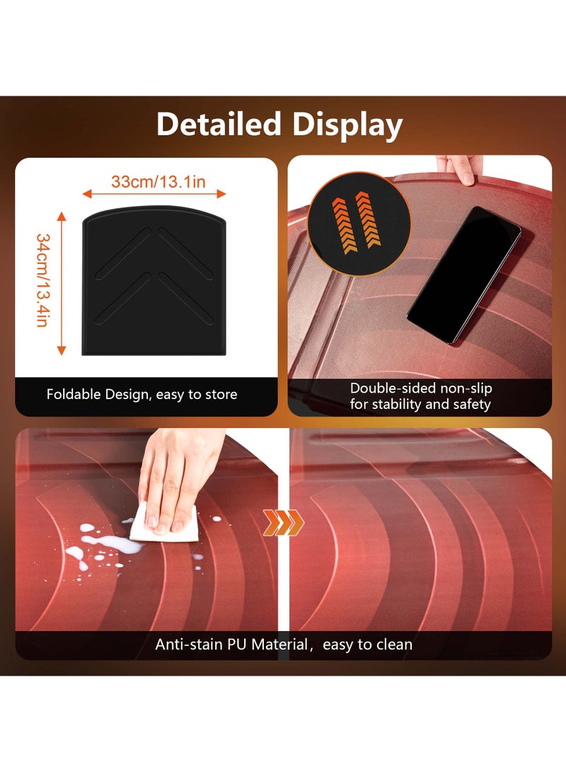 STARTRC GAMES VR Mat - 39.5" Foldable Large Virtual Reality Mat Helps Determine Direction and Position of Your Feet During Game, Upgraded Misty Night Orange, Limited Edition  - Image 4