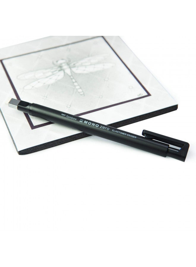 Tombow Holder Eraser, Mono Zero Square Shapre Black (EH-KUS11) - Image 2
