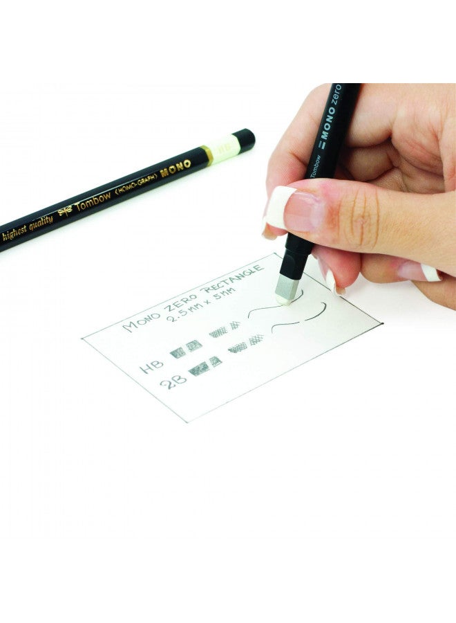 Tombow Holder Eraser, Mono Zero Square Shapre Black (EH-KUS11) - Image 4