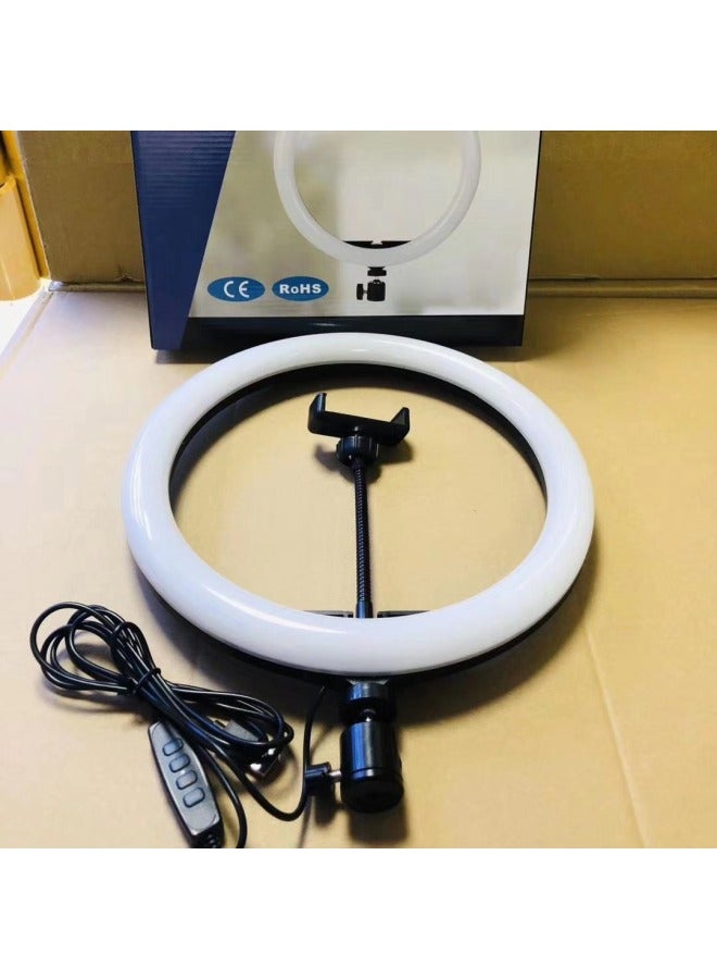 12 Inch Live Beauty Ring LED Lamp 30cm Live Network Red Selfie Mobile Phone Makeup Lighting Lamp Spot-Color:Black - Image 2