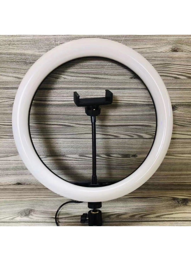 12 Inch Live Beauty Ring LED Lamp 30cm Live Network Red Selfie Mobile Phone Makeup Lighting Lamp Spot-Color:Black - Image 5