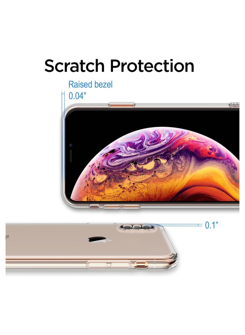 فواتير جراب شفاف مقاوم للصدمات لهاتف iPhone X، غير مصفر، حماية من السقوط العسكري حتى 10 أقدام، غطاء هاتف صلب شفاف مع وسائد هوائية بأربع زوايا للحماية من السقوط - Image 3